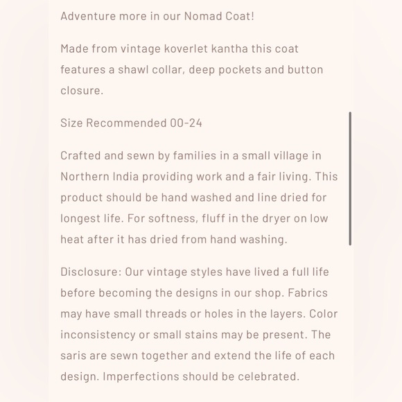 Kantha Bae Nomad Coat - Picture 5 of 5